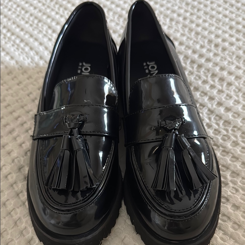 Jones New York Black Patent Leather Loafers